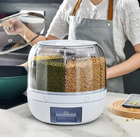 جهاز تخزين الحبوب للمطبخ