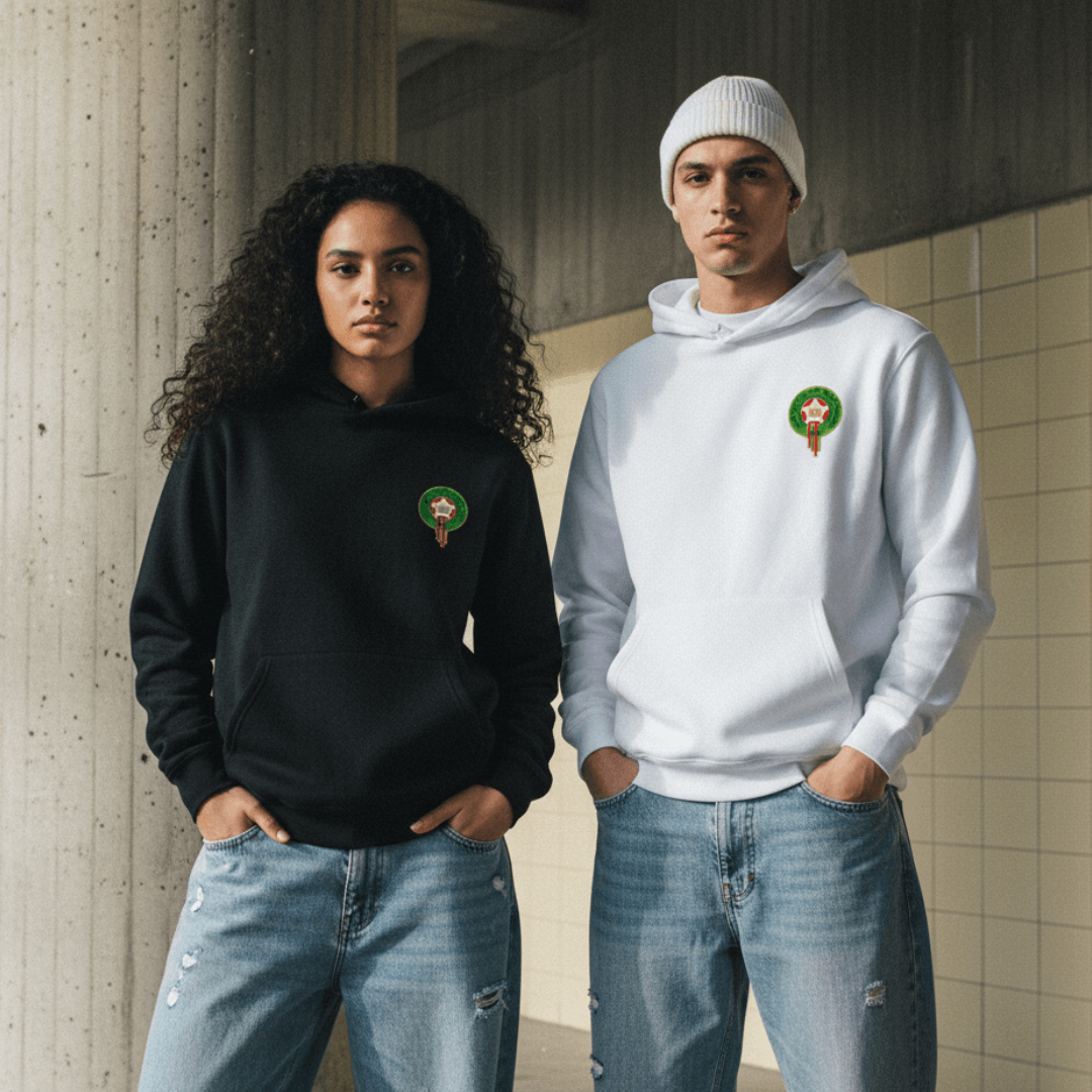 هودي عصري بطرز احترافي لراية المغرب.