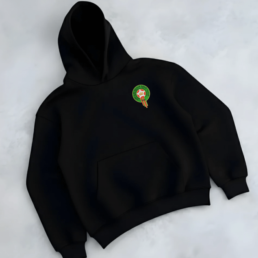 هودي عصري بطرز احترافي لراية المغرب.