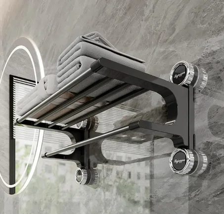 Suction Cup Bath Towel Rack رف مناشف حمام