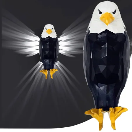 مصباح حائط ديكوري على شكل نسر LED - Applique murale Aigle Royal avec lumière œil de lion