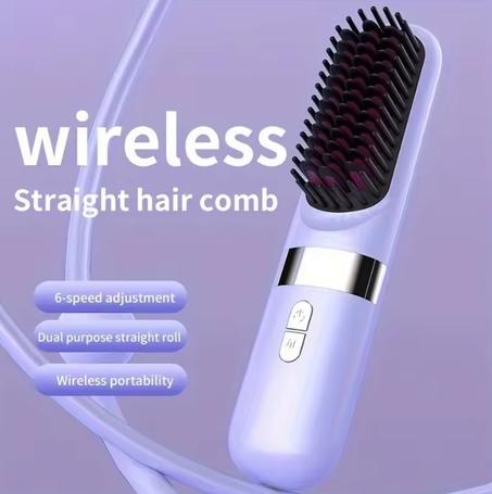 مشط كهربائي لاسلكي لتنعيم الشعر