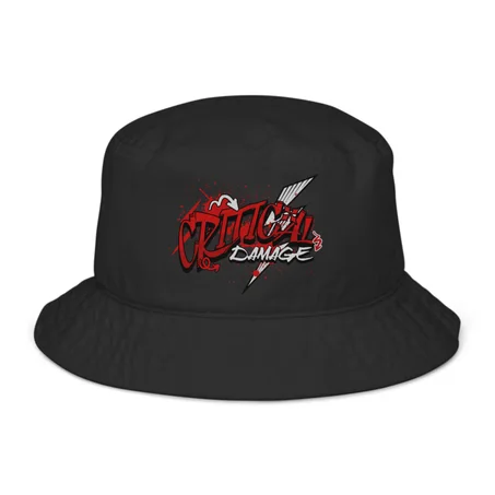 قبعة "الضربة القاضية" | Critical Damage Black Bucket Hat