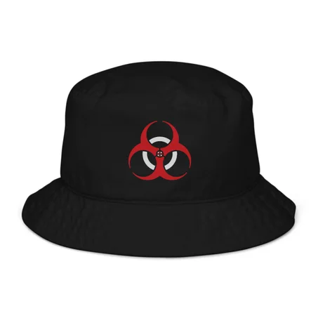 قبعة "الخطر الداكن" | Black Biohazard Bucket Hat