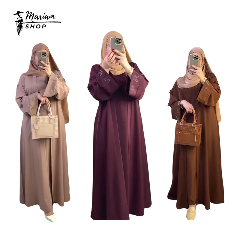 عباية راقية مكونة من قطعتين مصنوعة بحرفية عالية