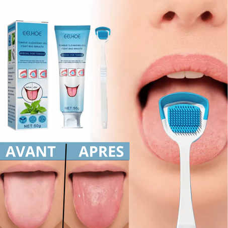 Gel contre la mauvaise haleine (+ Brosse Gratte-Langue Offerte)