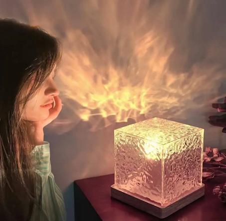 Lampe cube cristal LED 16 couleurs