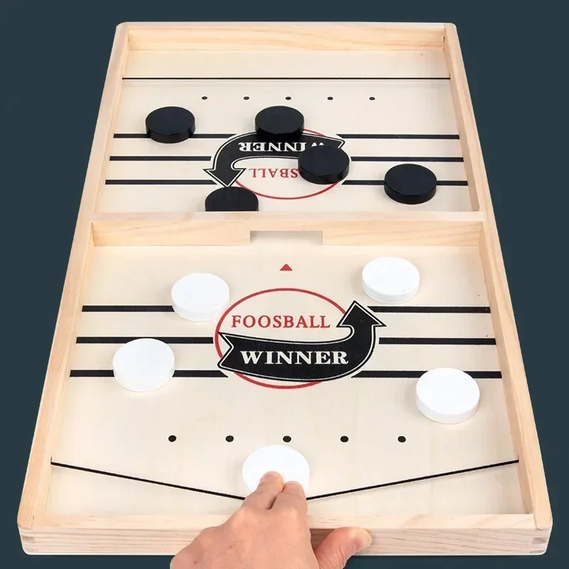 Fast Sling Puck Game"لعبة الهوكي السريع الخشبية