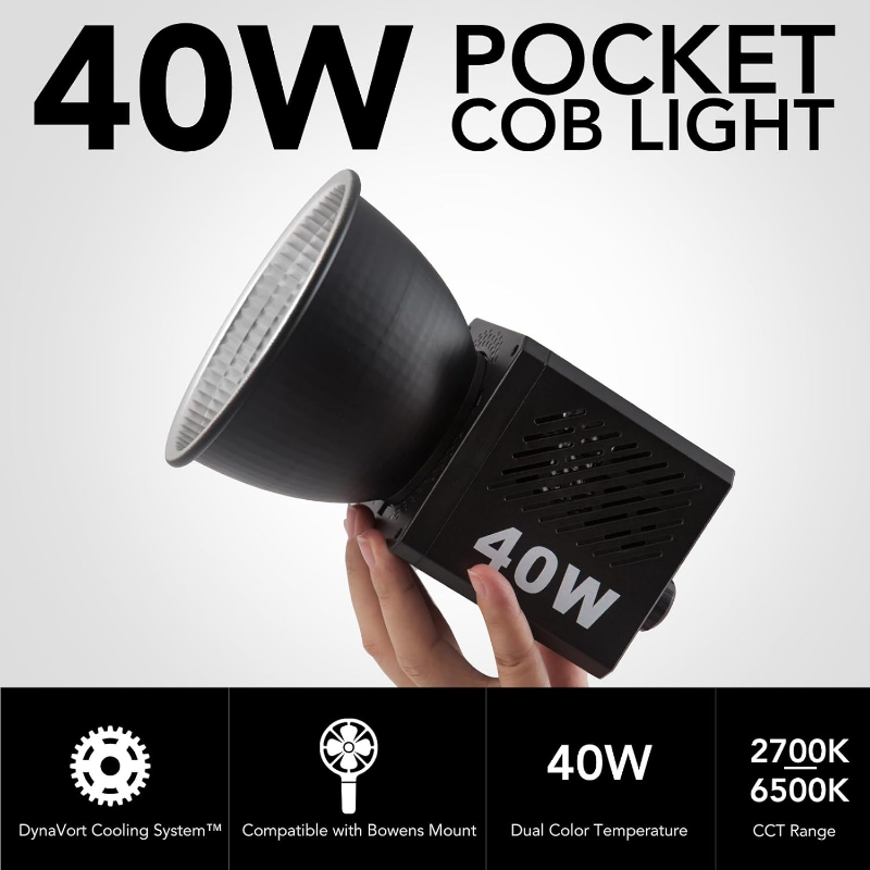 Projecteur LED COB 40W Rechargeable Photo/Vidéo M60