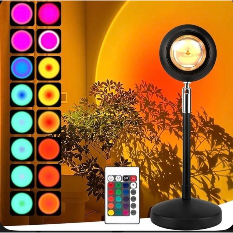 Lampe Projecteur Sunset LED d'Ambiance Projecteur Background, Veilleuse LRD-602