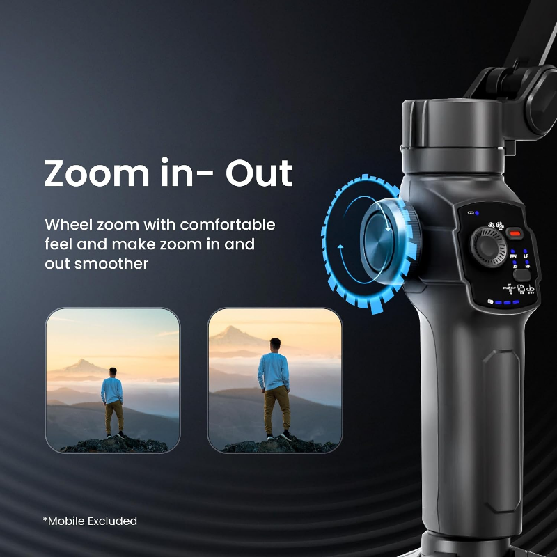 Stabilisateur Smartphone 3 Axes L9 (Gimbal) avec Détecteur de Mouvement