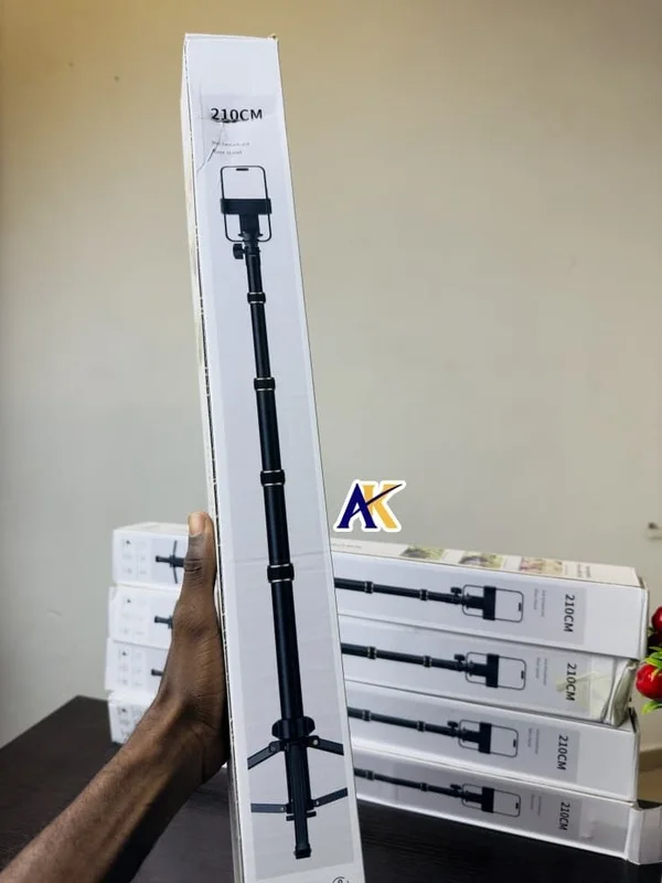 Trépied et Tige Selfie 2m avec Télécommande Bluetooth