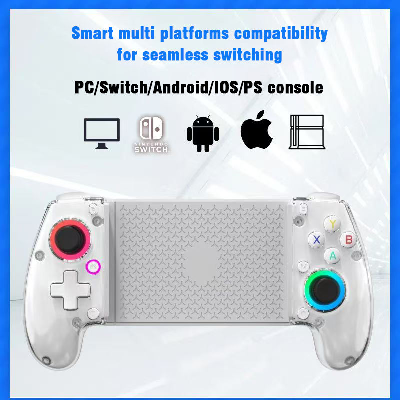Manette Bluetooth, Manette Sans Fil Q101 RGB Stretch Gaming