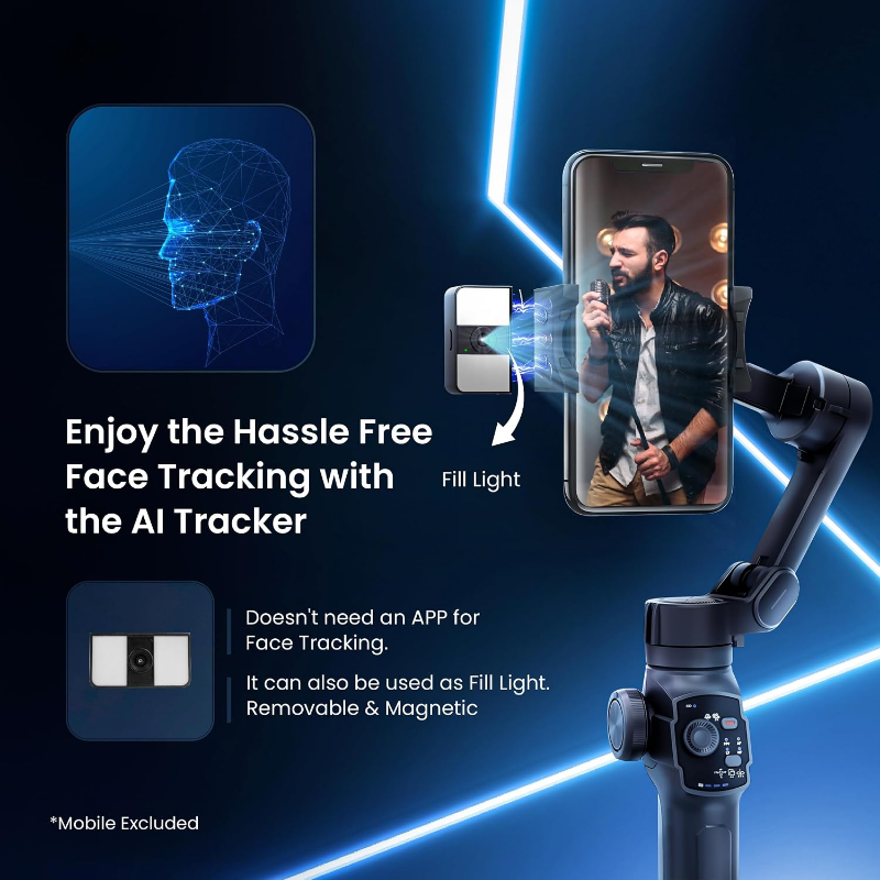 Stabilisateur Smartphone 3 Axes L9 (Gimbal) avec Détecteur de Mouvement