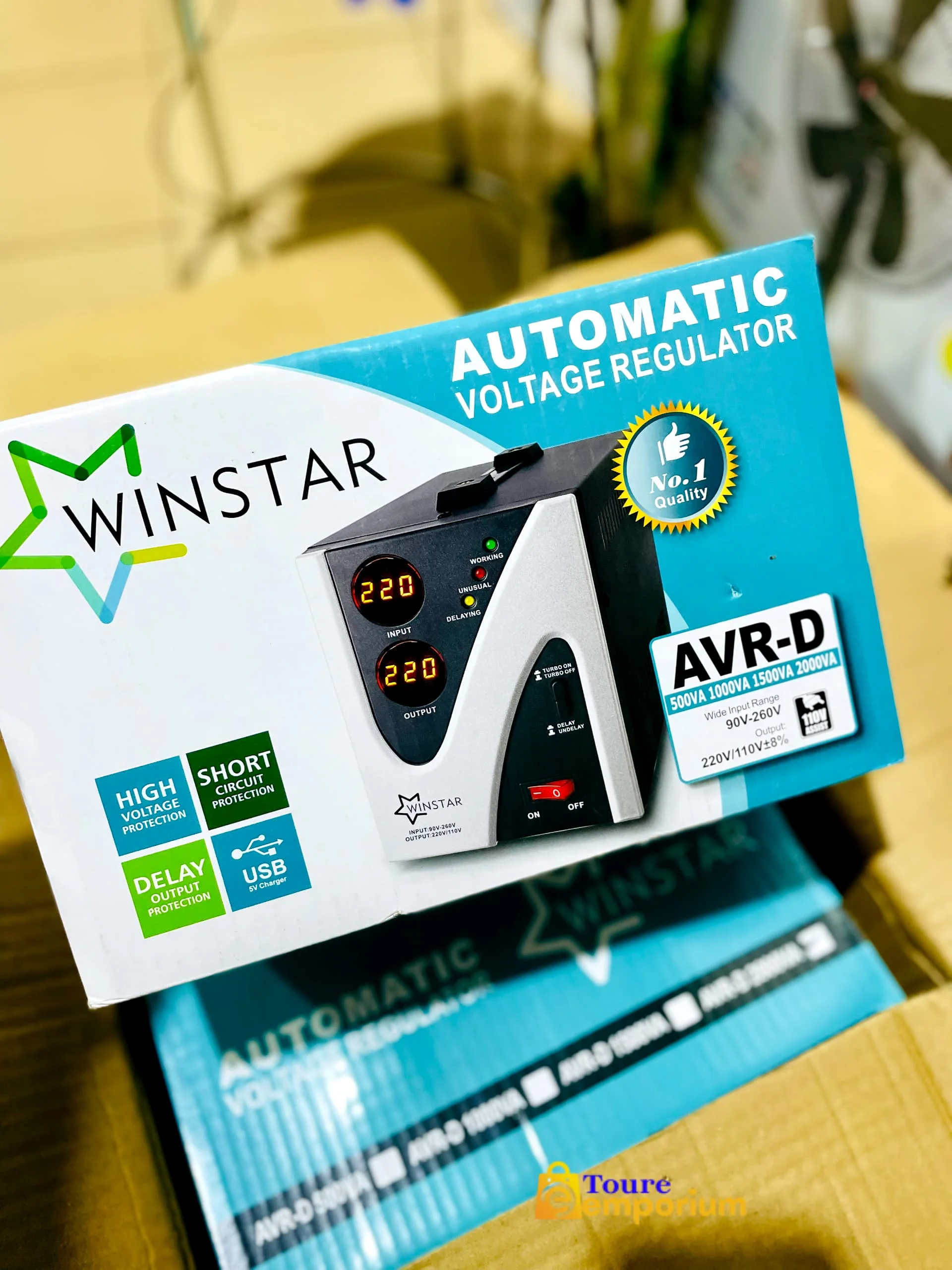 Régulateur de tension électrique Winstar 🔋 Capacités disponibles : 1000VA 🔌