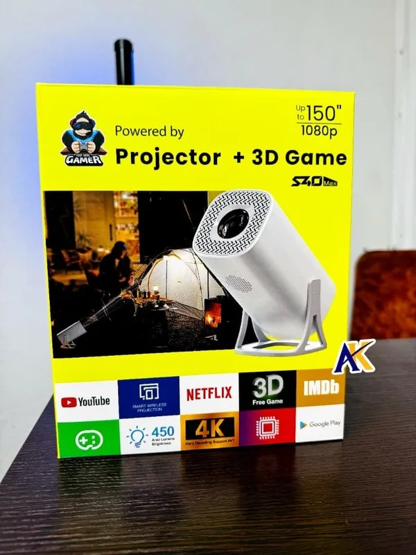 Projecteur 2-en-1 : Cinéma Maison & Console Gaming Rétro S40 Max
