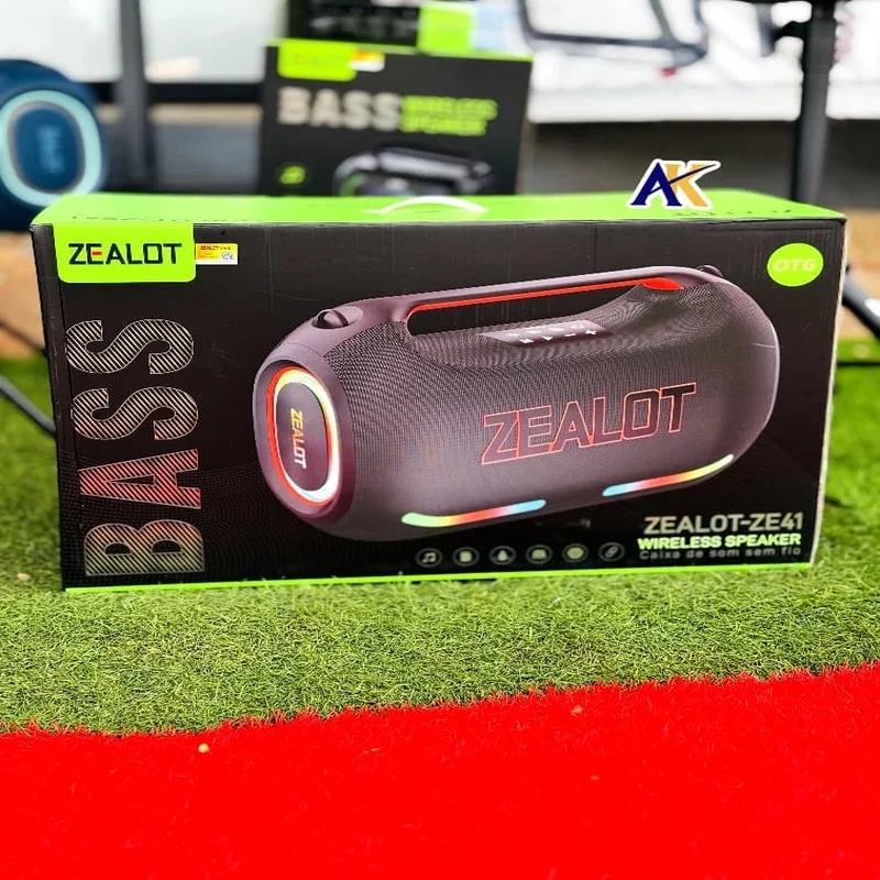 Zealot ZE41 — Enceinte Portable Bluetooth Basses Puissantes avec 2 Micros Sans Fil