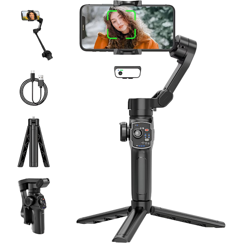 Stabilisateur Smartphone 3 Axes L9 (Gimbal) avec Détecteur de Mouvement