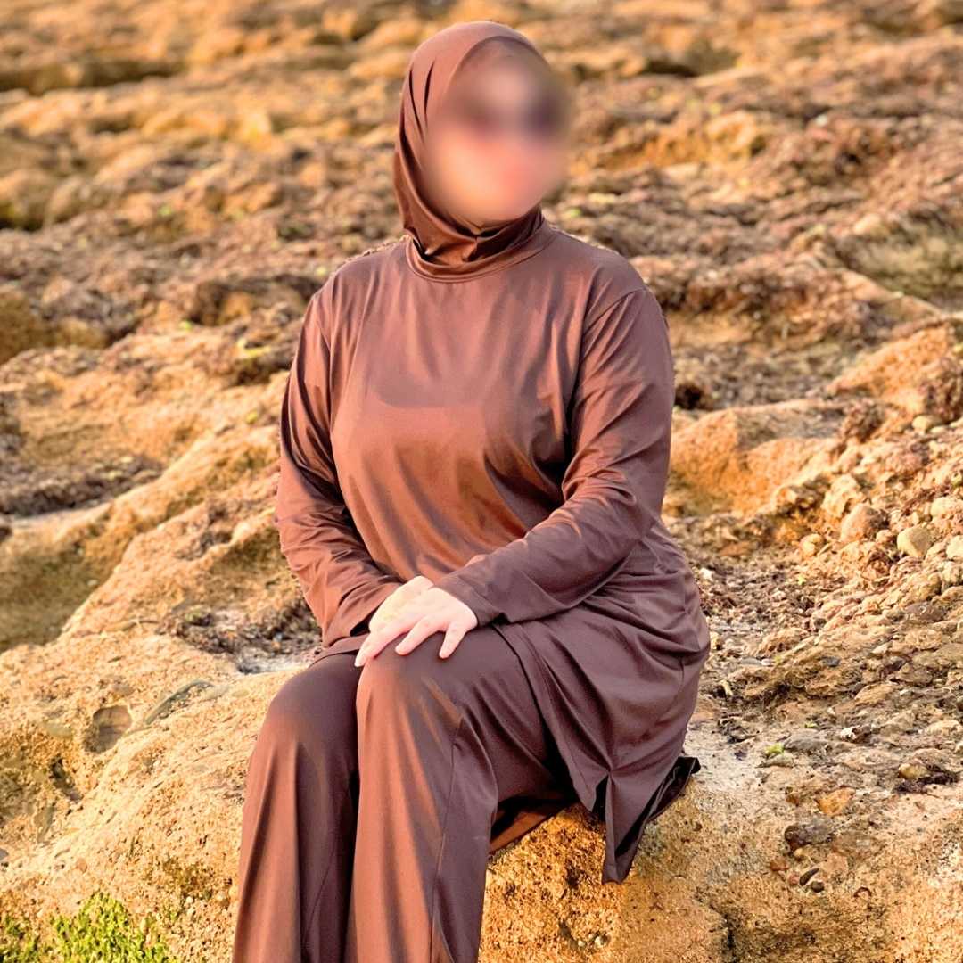 بوركيني صيفي أنيق - موديل 4 قطع