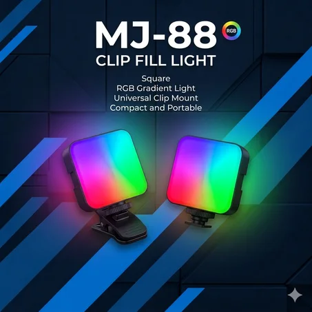 MJ88 Clip Fill Light – Éclairage LED Professionnel | Lumière Parfaite pour Photos & Vidéos