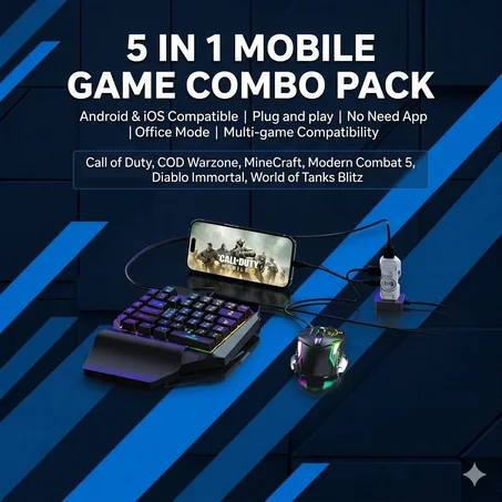 5 IN 1 GAME PACK – Combo Gaming Professionnel | Contrôle Total & Réactivité Maximale