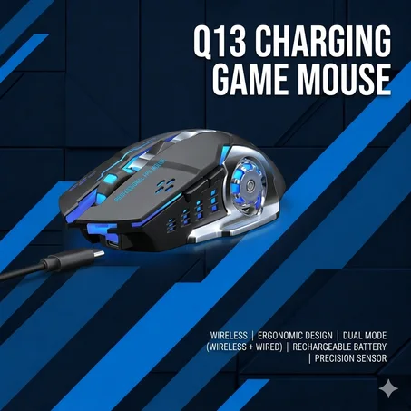 T-WOLF Q13 – Gaming Mouse Sans Fil | RGB Immersif & Contrôle Parfait