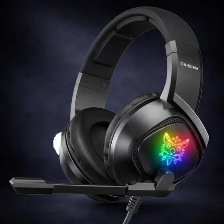 ONIKUMA K19 – Casque Gaming Professionnel RGB avec Micro | Immersion Totale & Confort Longue Durée