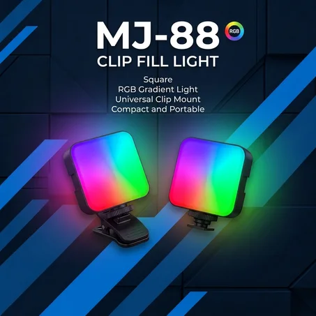 MJ88 Clip Fill Light – Éclairage LED Professionnel | Lumière Parfaite pour Photos & Vidéos