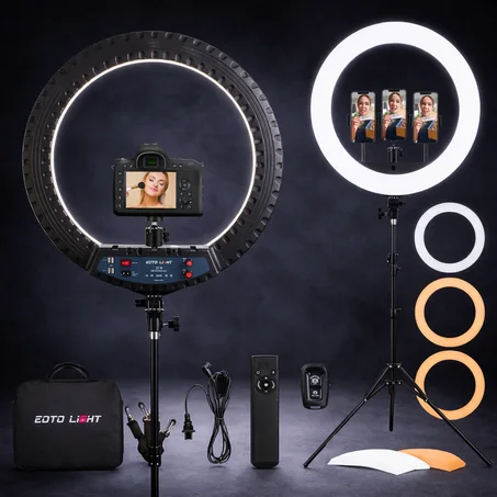 Ring Light LED Professionnel – Éclairage Circulaire Haute Précision pour Photo, Vidéo & Live
