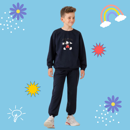 🐭👕 أنسومبل Mickey Mouse للأطفال – 2 بياس | من 6 حتى 10 سنوات