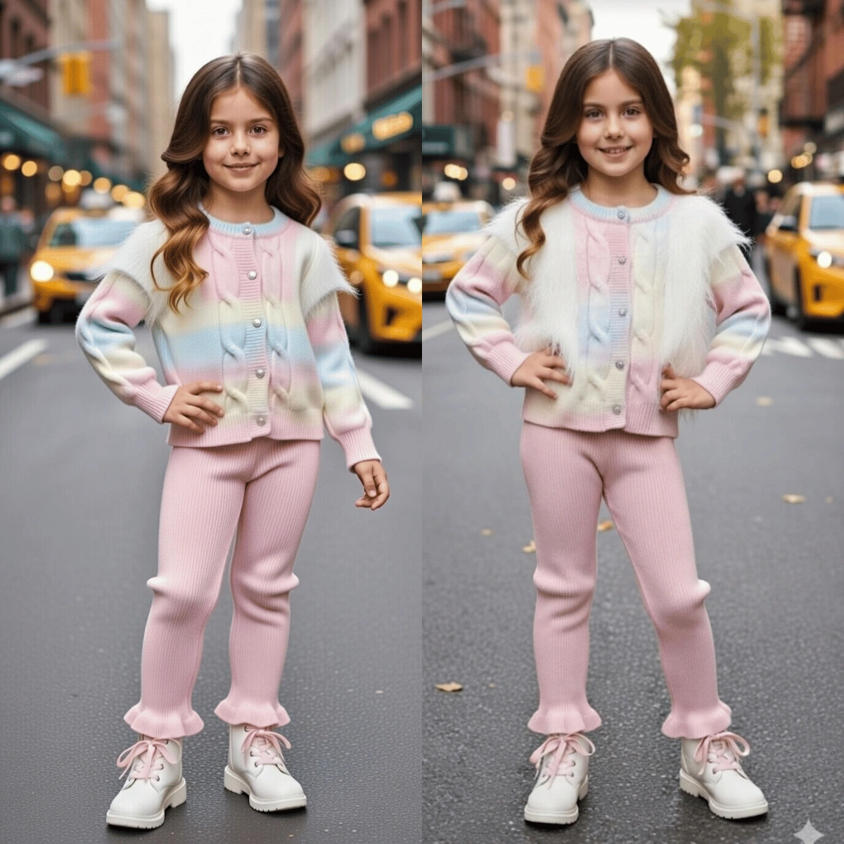 ✨ أنسومبل بنات شتوي بتصميم ماركة عالمية ✨