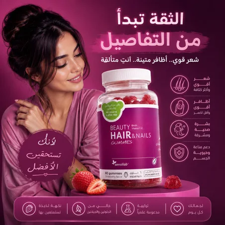 Beauty Hair & Nails Gummies  دعم صحة الشعر اطلبي واستفيد من العروض + الشحن مجاني