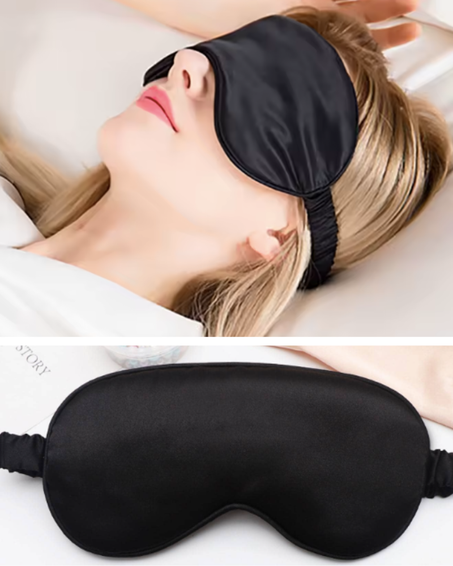 masques de sommeil - Confortable - En satin bio - Avec bandeau réglable