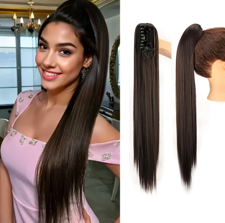 queue de cheval longue pince à griffes , marron foncé