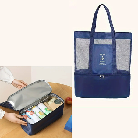 Sac de pique-nique multifonctions avec dessus à refroidisseur isolé