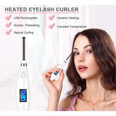 Recourbe-cils chauffant sans souffle électrique céramique avec peigne pour curling naturel durable