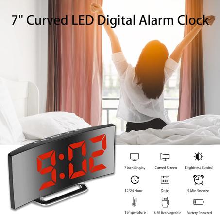 Réveil Numérique Avec Recharge USB écran LED