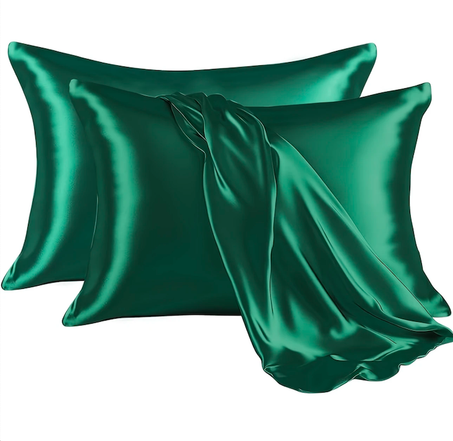 2 Taies d'oreiller en satin doux pour les cheveux et le visage