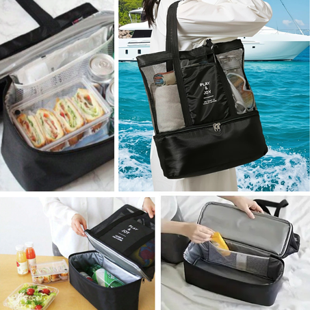 Sac de pique-nique multifonctions avec dessus à refroidisseur isolé