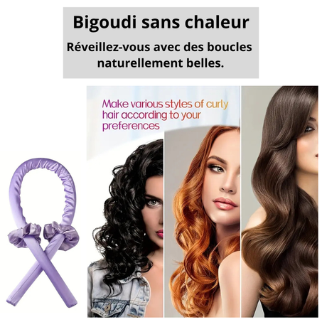 Bigoudi sans chaleur, réveillez-vous avec des boucles naturellement belles.