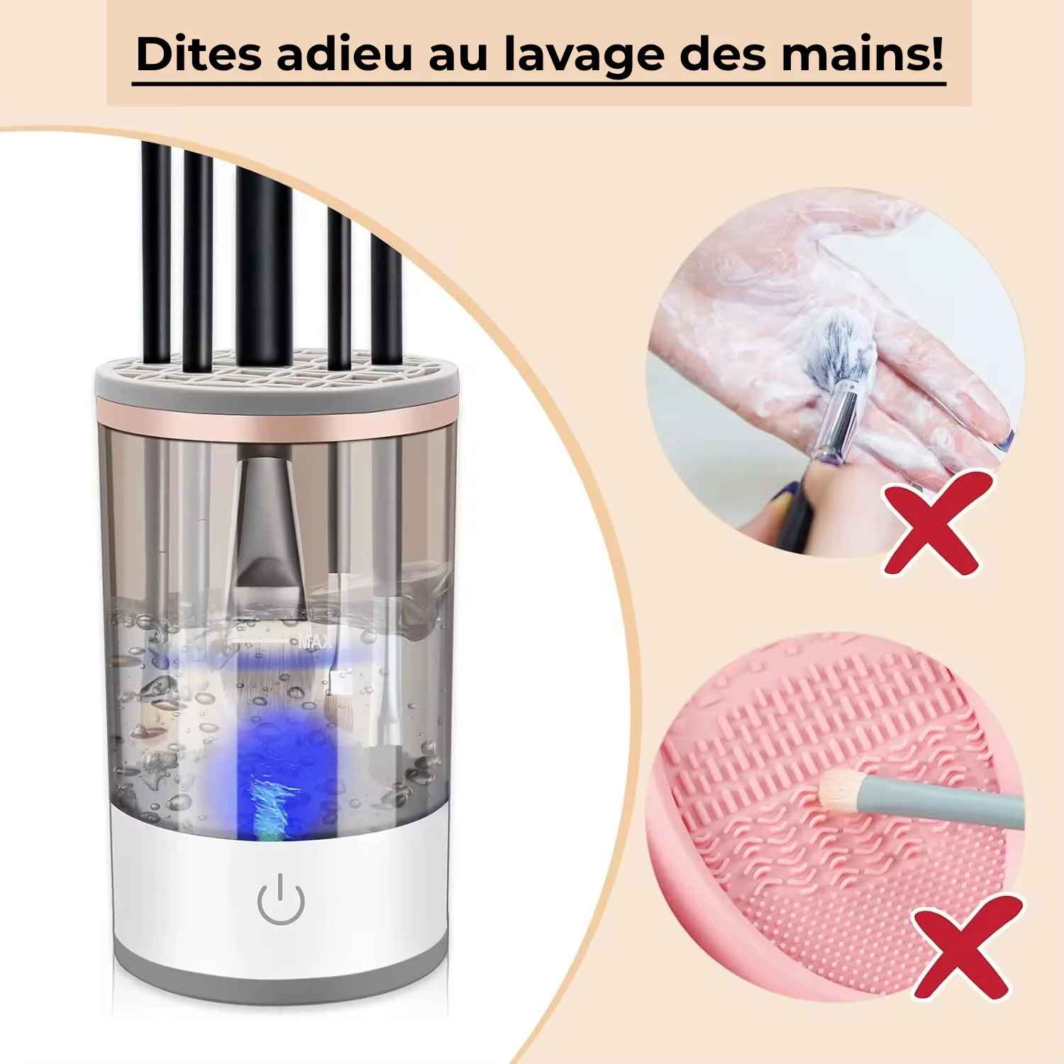 Nettoyeur Électrique Automatique pour Pinceaux de Maquillage