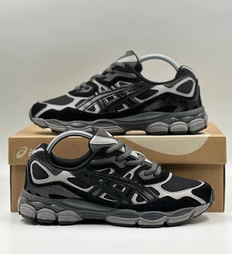 asics gel nyc Black