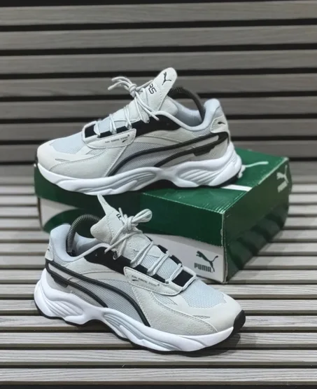 Puma white black