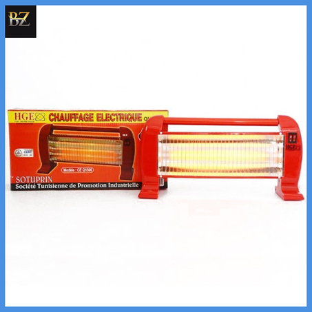 HGE Chauffage Électrique - 1500 W - Rouge