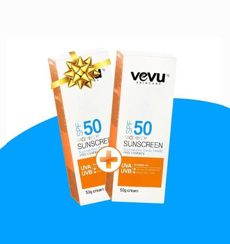 Vevu Tinted SPF +50 Promo (إثنان من كريم أساس)