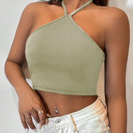 Top court uni à licou