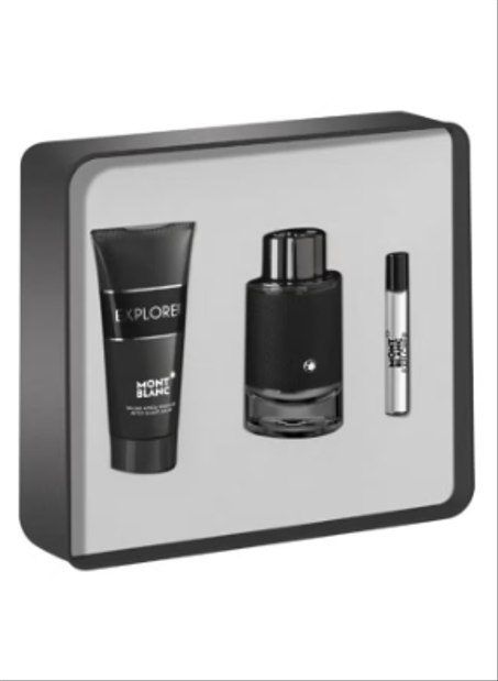 مونت بلانك   طقم هدايا إكسبلورر من 3 قطع EDP (100 Ml, 7.5 Ml), After Shave Balm 100ملليلتر