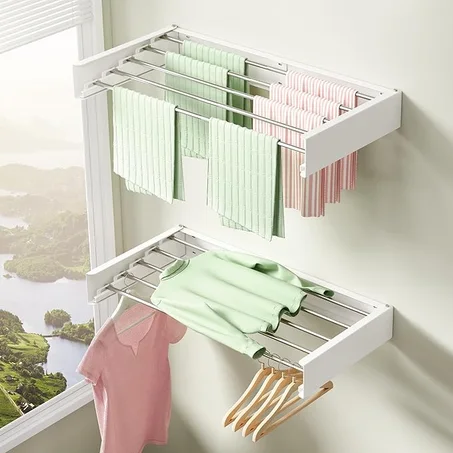 رف تجفيف الملابس المعلق والقابل للطي