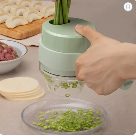 قطاعة خضروات كهربائية - Hachoir Électrique Portable 4 en 1 pour Légumes
