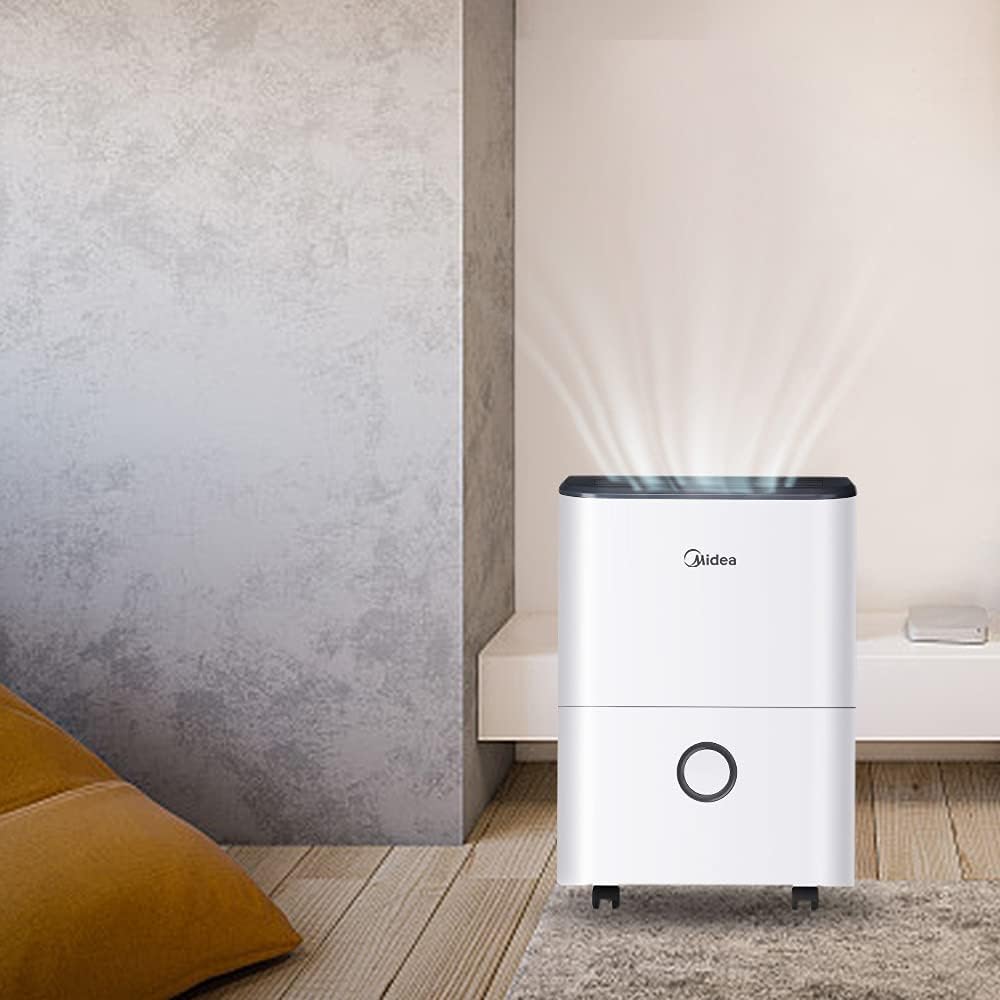 🌀 ودّع الرطوبة والعفن والروائح الكريهة! 📦 جهاز شفط الرطوبة المتنقل من Midea – الحل المثالي لبيئة صحية ونقية! 💨🏠  🔹 إزالة رطوبة فائقة الكفاءة: